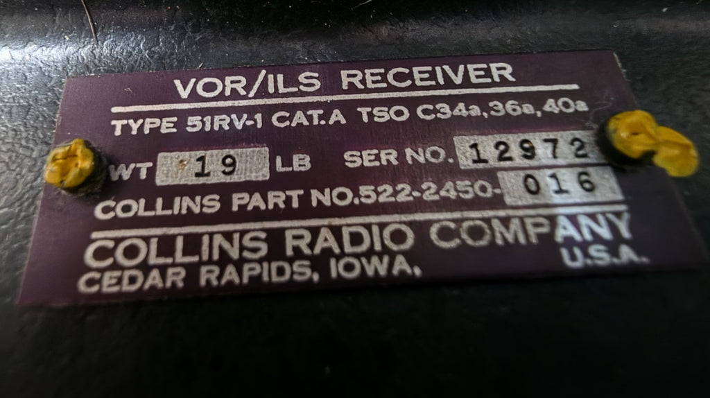 VOR-ILS RECEIVER - PART NO: 522-2450-016