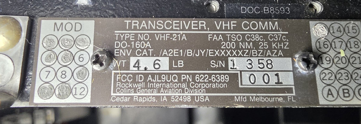 VHF 21A - 622-6399-001