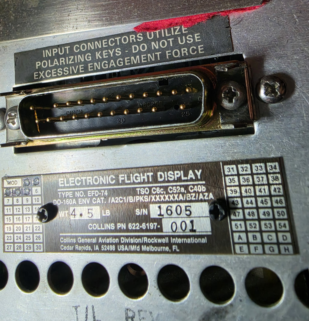 ELECTRONIC FLIGHT DISPLAY - 622-6197-001