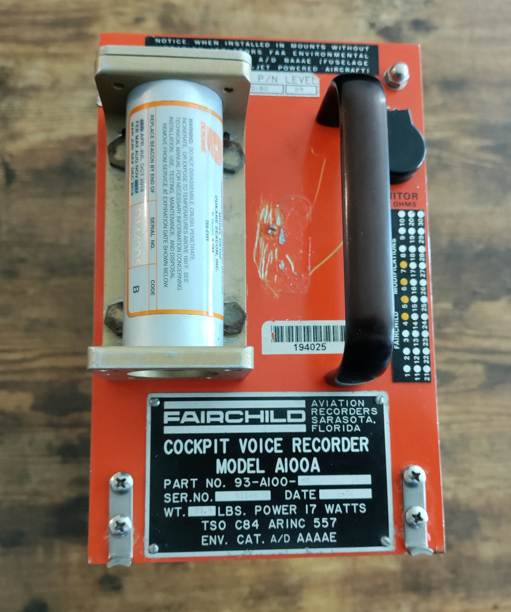 COCKPIT VOICE RECORDER - 93-AI00-40