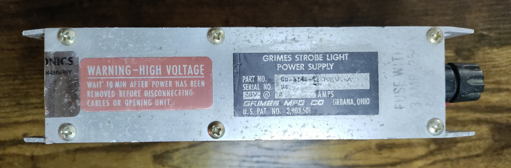 GRIMES STROB LIGHT SUPPLY - 60-3146-3