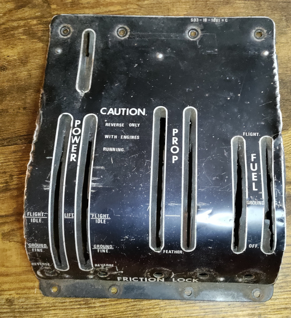 AIRCRAFT ENGINE CONTROL PANEL COVER
