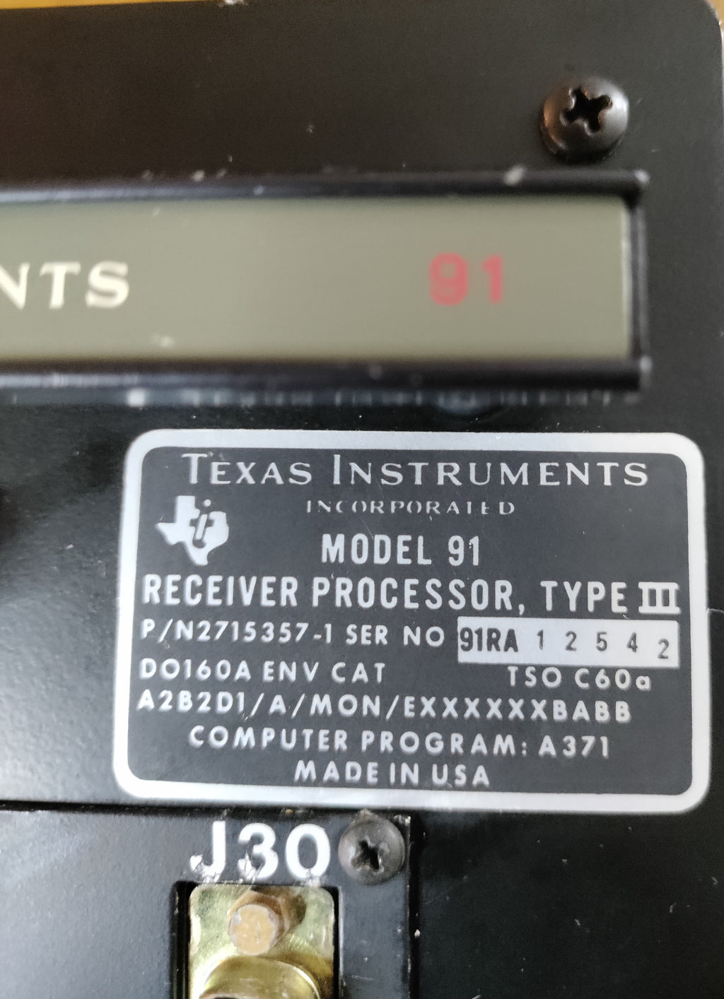 RECEIVER PROCESSOR TYPE 111 -  2715357B