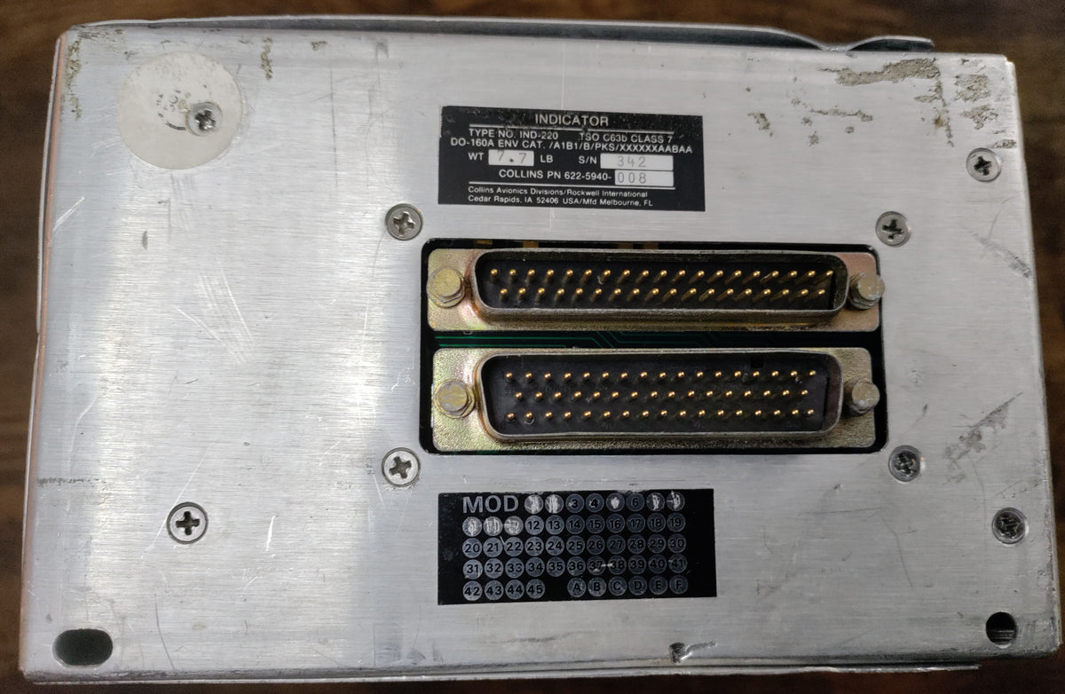 COLLINS WX RADAR INDICATOR - 622-5940-008