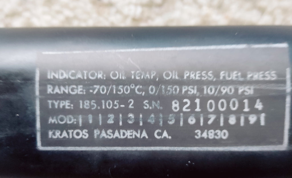 INDICATOR OIL TEMP-PRESS-FUEL PRESS -185.105-2